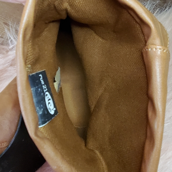 Rue21 Slouchy Camel Ankle Boots - Picture 6 of 8